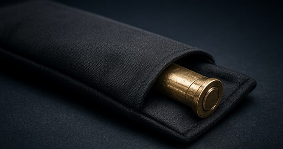 One blank token being removed from a sleeve